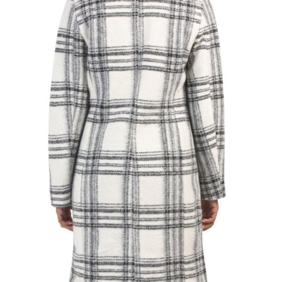 NWT RACHEL ZOE Black and White Plaid Coat - Picture 3 of 8